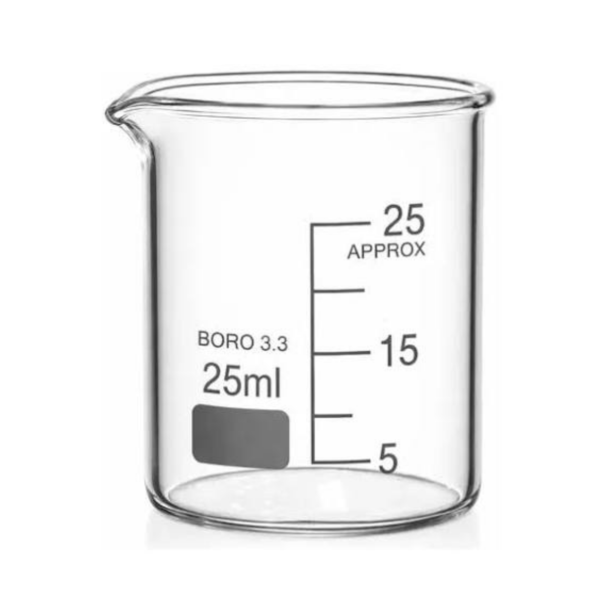 Vaso Graduado de Vidrio 25 ml