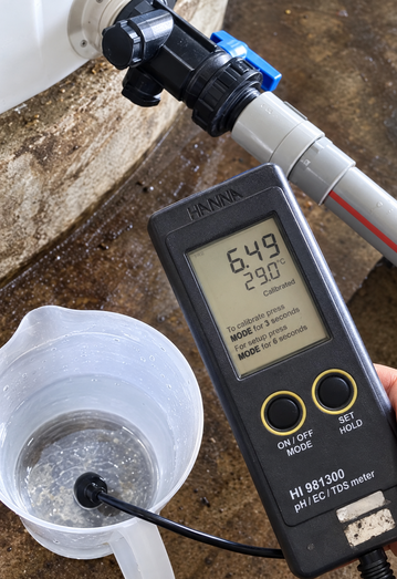 Instalación de regulador de pH para purificadores de agua